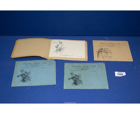 A rare WWI unused Patriotic Letter Cards with hold-to-light cut-outs to promote Jellicoe (two same design) as the nemesis of 