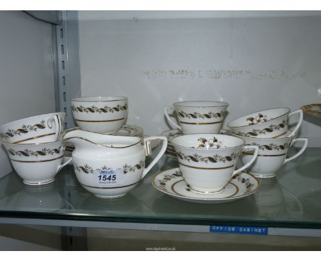 A quantity of Royal Worcester 'Bernina' teaware including six cups, saucers and tea plates, milk jug, sugar bowl, etc.