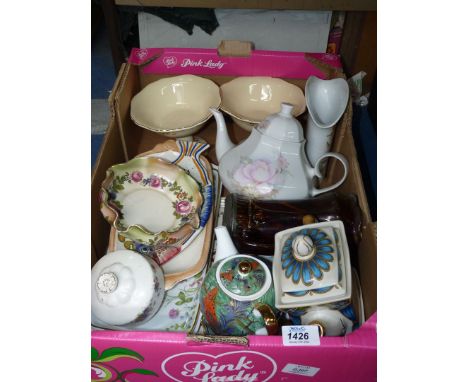 A quantity of china including Quimper, Devonware, Leonardo Tea for One etc.