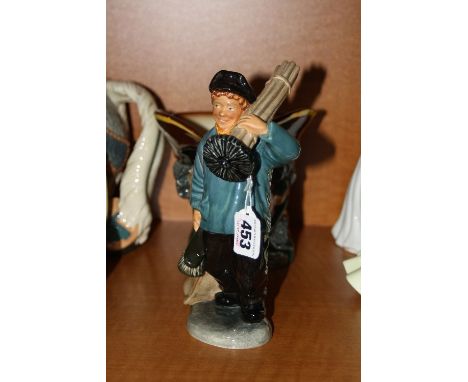 A ROYAL DOULTON FIGURE, 'Master Sweep' HN2205, together with Royal Doulton character jug 'Dick Turpin' D5485 and a box of rec
