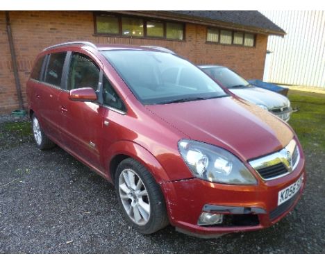 A VAUXHLL ZAFIRA DESIGN 1.9L CDTI DIESEL, Reg No KD56 SZN, five door, manual, red, 48,822 recorded miles, one key, V5C presen