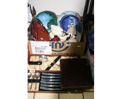 VARIOUS CERAMICS AND PLATED WARES, to include Carltonware, boxed cutlery etc
