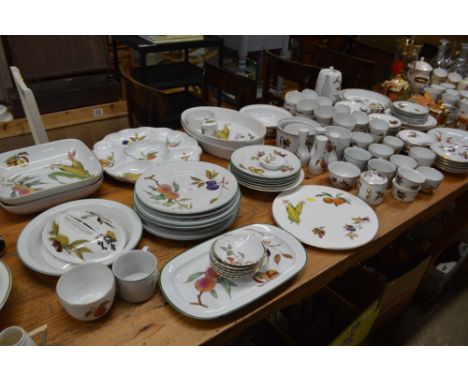 A large collection of Royal Worcester Evesham dinner, tea and coffee ware