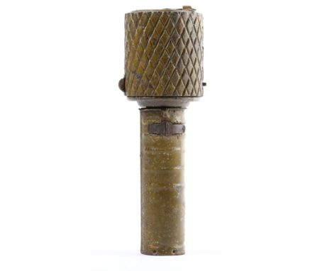 Inert WWII Russian RGD-33 anti-personnel stick-grenade, with fragmentation sleeve. 