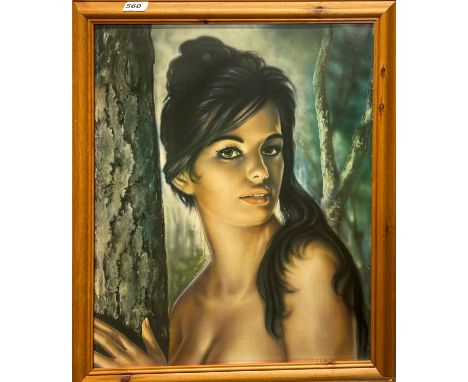 A framed 1970's print, frame size 56 x 66cm.