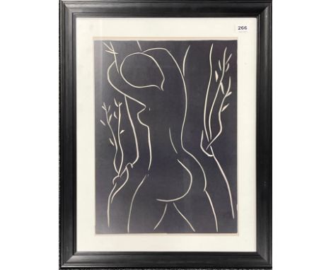 A large framed lithograph after Henri Matisse, 59 x 74cm.