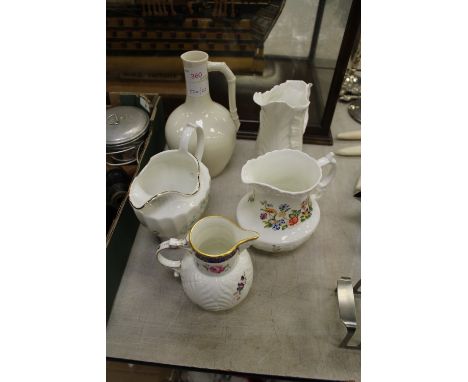 Selection of jugs, Royal Worcester, Aynsley etc