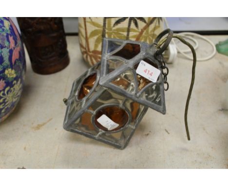 Lead glass lantern