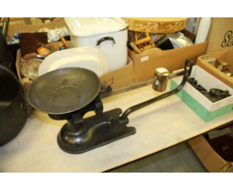 Antique Fairbanks brass & cast iron scales
