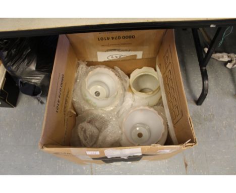 Box of glass lamp shades