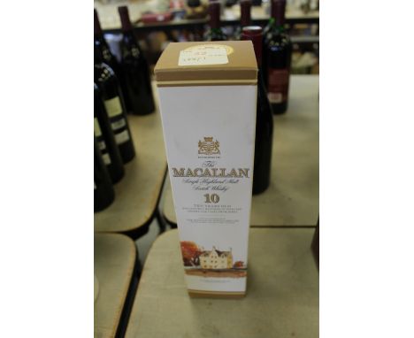 A 70cl bottle of The Macallan 10 year old Single Malt Scotch Whisky, sherry cask finish, boxed