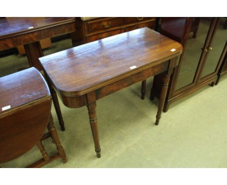 Mahogany fold over card table