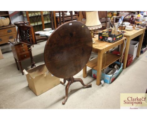 A 19th Century mahogany tripod tilt top table