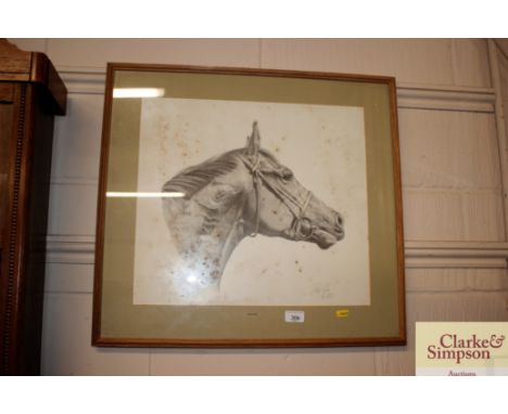 Don Cox, framed and glazed pencil sketch of Nijinsky
