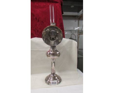 A superb quality chrome oil lamp.