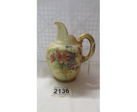 A Royal Worcester Blush Ivory jug, No. 1094, Rd. No. 29115. (in good condition).