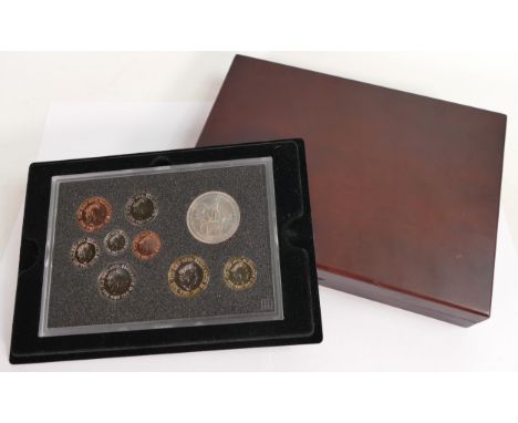 A collection of Westminster proof coins, THe Queens new portrait specimen set. Presentation edition with case and certificate