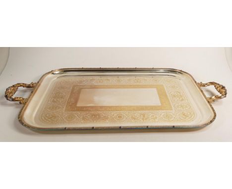 De Lamerie fine large silverware plated serving tray in presentation bag, specially made high end quality item, new, length w