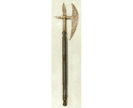 Vintage axe with wooden handle. Blade measures 28cm in length. 