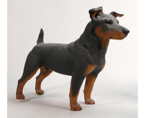 North Light large resin figure of a Terrier, height  28cm.  This was removed from the archives of the Wade factory and is a p