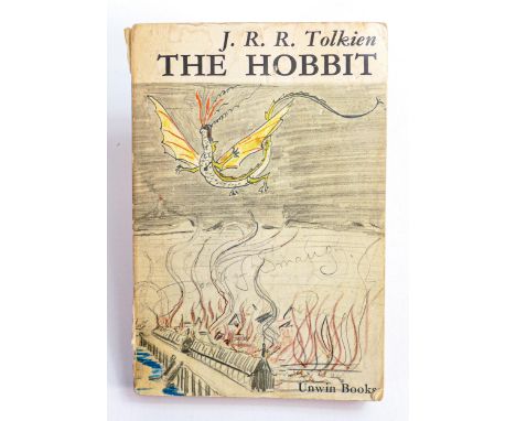 J R R Tolkien signed copy of The Hobbit - Unwin Books Fourteenth Impression 1972 ISBN 0 04823070 7, statement from vendor sta