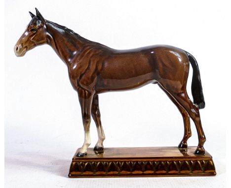 Beswick Bois Roussel racehorse on ceramic plinth 1809 