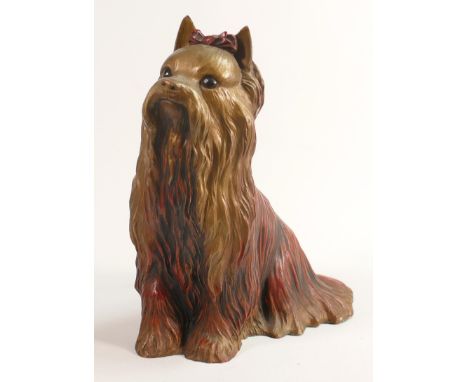 North Light large resin figure of a seated Yorkshire Terrier, height 29cm. This was removed from the archives of the Wade fac