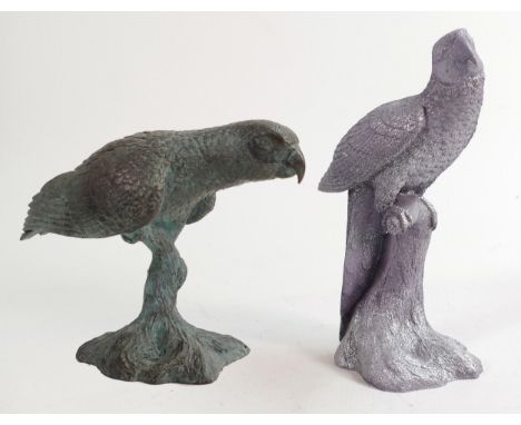 North Light large resin figures of Parrots, height of tallest 22cm. These were removed from the archives of the Wade factory 