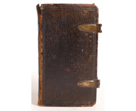 Thomas A Kempis The imitation of Christ - An early leather bound book with original brass clasps.  Roman numerals indicate a 