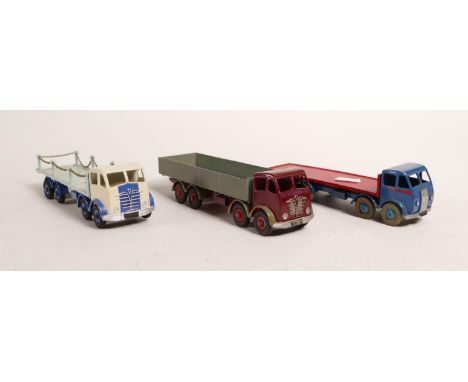 Vintage overpainted Corgi Supertoys Foden model toy lorries. (3) 