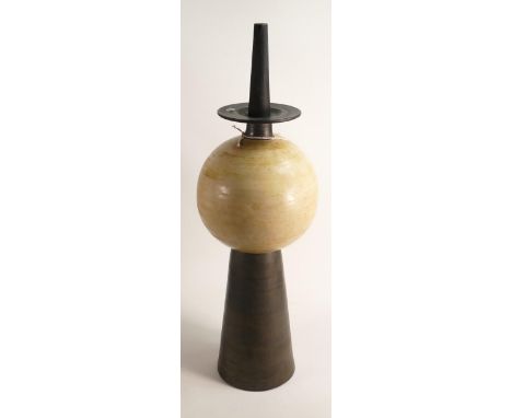 Isabella Pope studio pottery Planet Pot Vase, experimental form and glazes. signed &amp; dated 1991, Isabella Pope - Master P