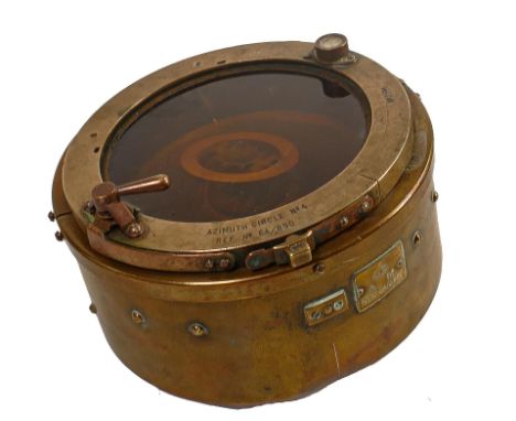 Air Ministry Azimuth Circle No 4 compass, stamped A.M Ref 6A/0.892, diameter 16.5cm 