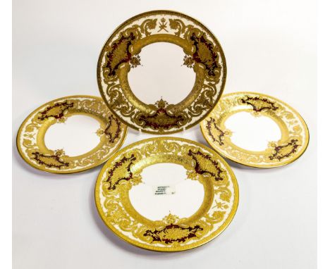 De Lamerie Fine Bone China marbled Burgundy Majestic patterned plates, specially made high end quality items largest diameter