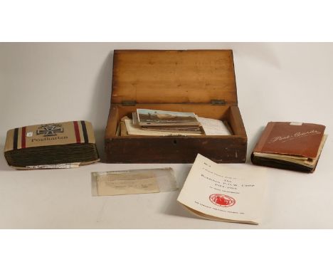 Collection of WWI period ephemera including rare photographs / postcards of the German Ruhleben civilian detention centre cir