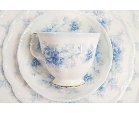 Royal Albert Tiffany tea &amp; dinnerware to include lidded tureens, plates, cups, saucers, milk jugs, sugar bowls, gravy boa