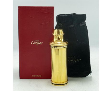 Cased Cartier vintage 10ml refillable perfume bottle. 