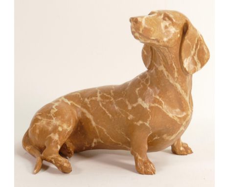 North Light large resin figure of a Dachshund, height 23cm. This was removed from the archives of the Wade factory and is a p