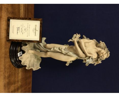 FLORENCE FIGURE 'PEARL' NAKED WOMAN ON A SHELL 50CM BY GUISEPPE ARMANI NO. 173 OF 1000 BOXED WITH CERTIFICATE 1019/T PEARL
