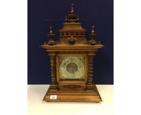 VICTORIAN 8 DAY OAK BRACKET CLOCK BY H.A.C. CLOCK CO. LTD. C1890