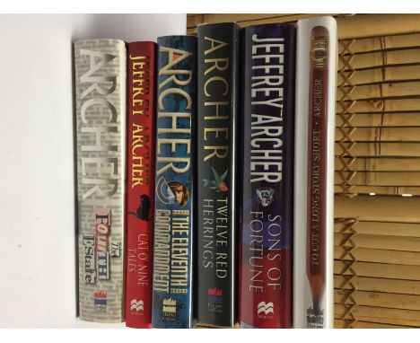 Jeffrey Archer6 of Jeffrey Archer's novels, all  first editions, Hard backs:1. Twelve red herrings, 2. Sons of fortune,3.  To