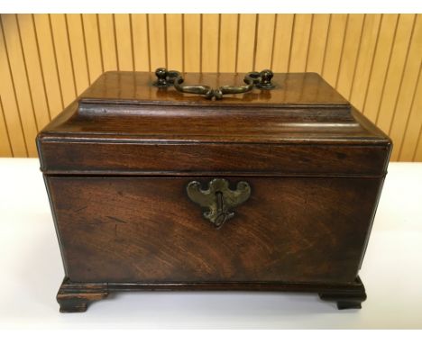 GEORGIAN MAHOGANY TEA CADDY 