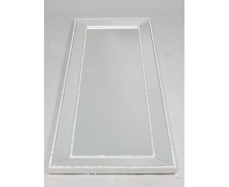 Diamante effect cushion mirror, 161 x 61cm