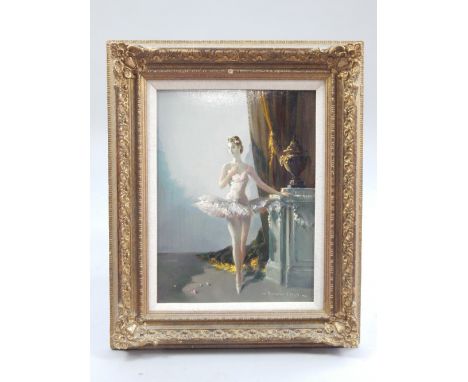 Vernon Ward, RBA, British 1905-1985, full portrait study of a ballerina, possibly the Russian Violetta Elvin, a contemporary 
