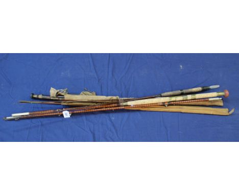 Various vintage fishing rods