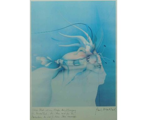 Paul WUNDERLICH (1927 - 2010). Rosenthal.58,5 cm x 41,5 cm Blattgröße nicht ausgerahmt. Offsetdruck. Nach Aussage des Einlief