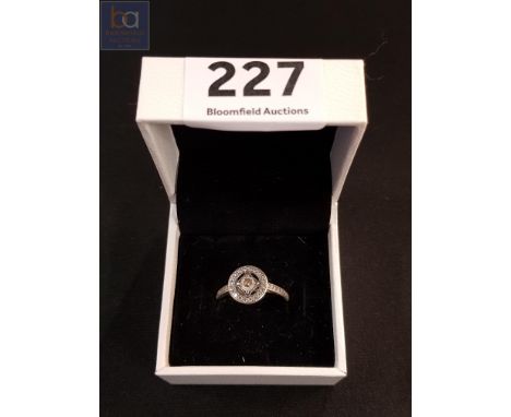 PANDORA SILVER HALO RING IN ORIGINAL BOX