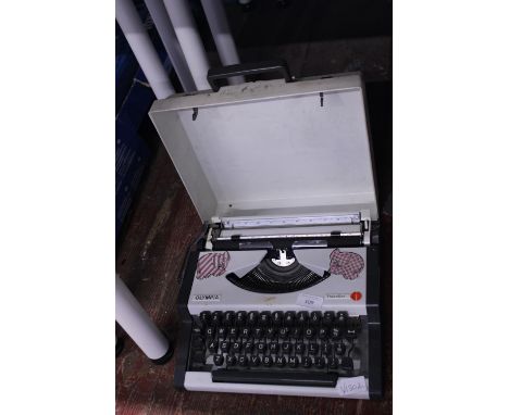 A vintage Olympia portable typewriter 