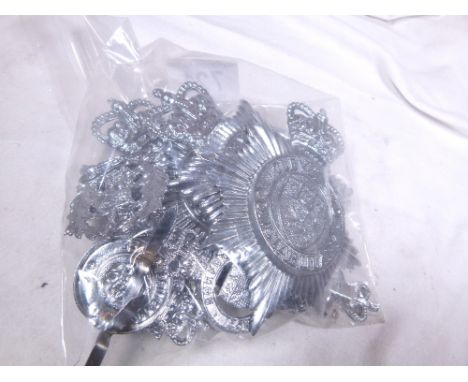 POLICE PLATES & BADGES. Police helmet badges and plates