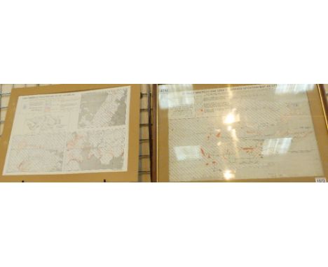 MINEFIELD ORDNANCE MAPS. Two original Stanley minefield ordnance maps from 1984, 70 x 45