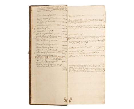 Wales. The Myddelton baronets of Chirk Castle, Wrexham, their rent roll, 1709-1731, ink manuscript on paper, [1], 15 (Arrears